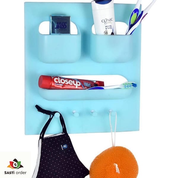 Unbreakable soap dish and toothpaste holder featuring a modern design, made from durable materials for long-lasting use in the bathroom.