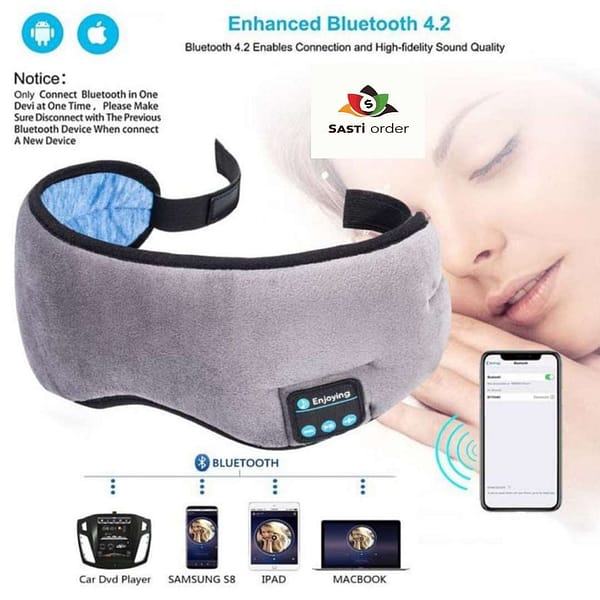 Image of the goggles on a person: "Person wearing Wireless Music Goggle Eyewear while enjoying music outdoors, showcasing the stylish design and functionality.
