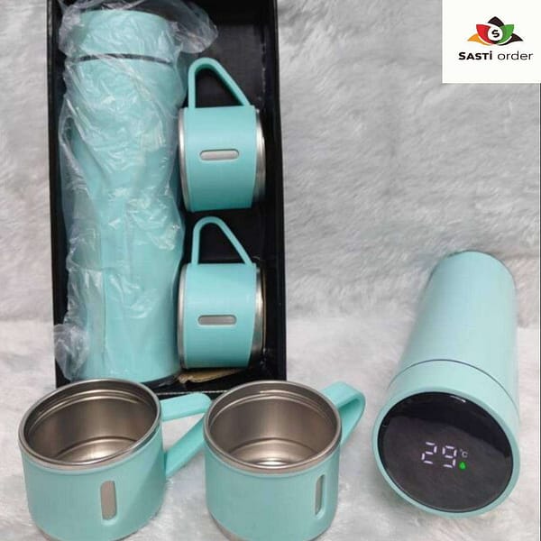 Vacuum Flask Set showcasing various sizes of stainless steel flasks with sleek designs.