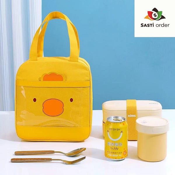 Duck Lunch Insulated Bag featuring a playful duck design, designed to keep meals fresh and at the perfect temperature.