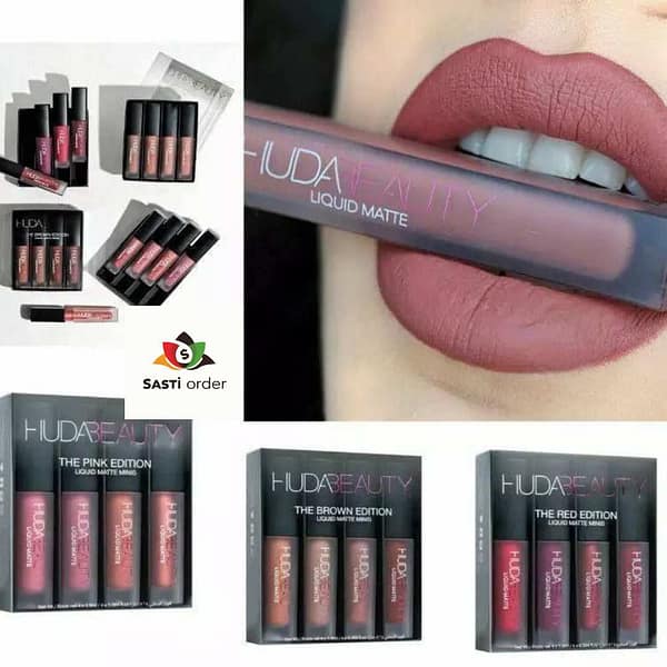 Close-up of Beauty Liquid Mini Lipstick in a sleek, compact tube, showcasing its vibrant color and creamy texture, perfect for on-the-go application.