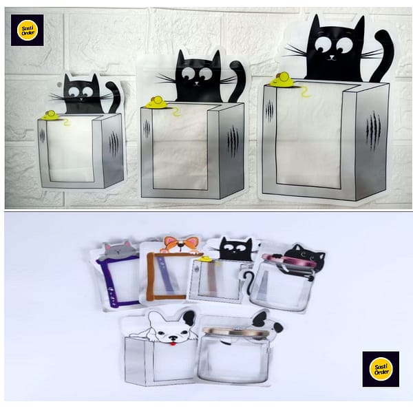 Cat Design Nut Bag featuring a cute cat motif, ideal for carrying nuts and snacks with a playful touch
