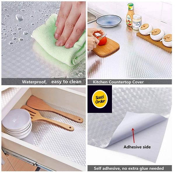 "Roll of Silver Kitchen Foil, durable and versatile for wrapping, baking, and grilling."