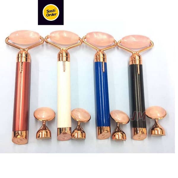 Flawless Battery Roller Massager with ergonomic handle and rolling head, designed for facial massage and skincare enhancement