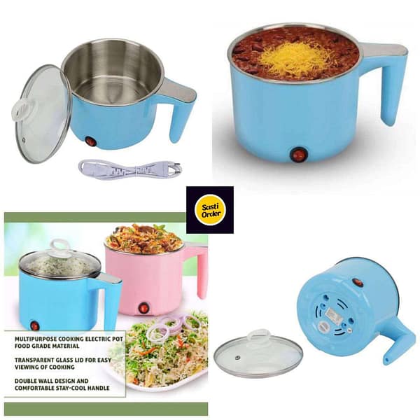 A sleek and versatile Multifunction Cooking Pot with a durable, non-stick interior, featuring multiple cooking modes for pressure cooking, slow cooking, steaming, sautéing, and more. Compact and efficient, this pot is perfect for preparing a variety of meals with ease and precision, making it a must-have kitchen appliance.