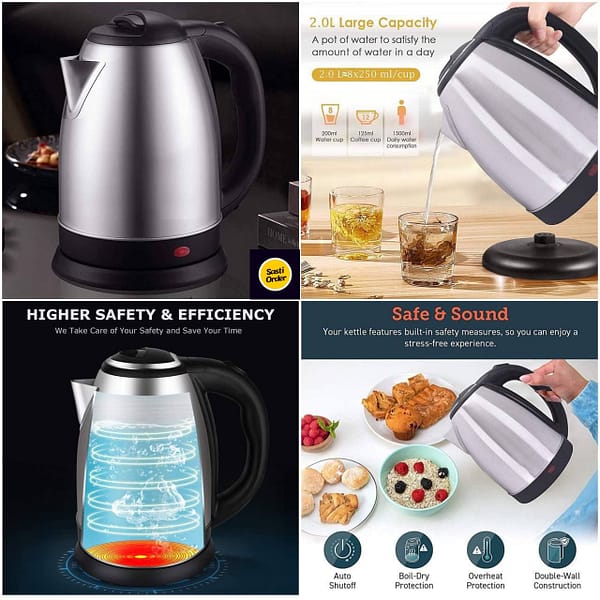 Scarlett Kettle featuring a sleek design and ergonomic handle, designed for rapid boiling of water for beverages and cooking.