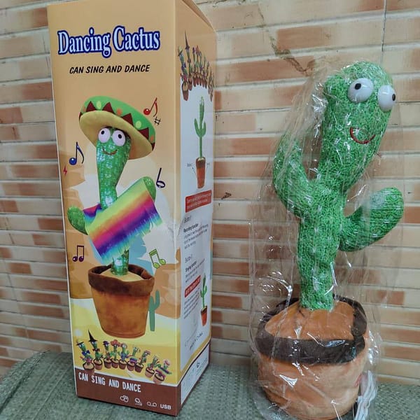 Colorful multifunction cactus accessory designed as a planter and organizer, featuring compartments for storage and LED lights for illumination.