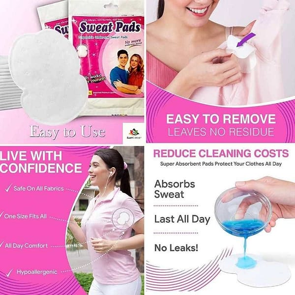 Disposable Armpit Sweat Pads, featuring ultra-absorbent material for effective moisture control and discreet wear, ideal for staying fresh and dry throughout the day.