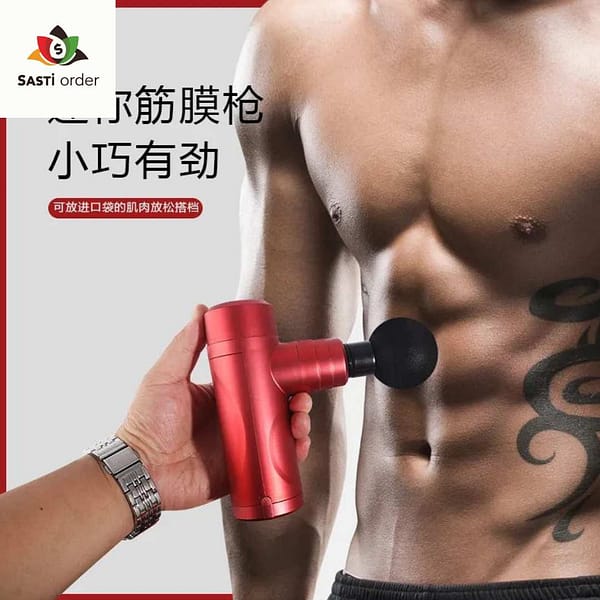 "Mini Massage Gun with ergonomic design and interchangeable attachments for portable muscle relief and relaxation"