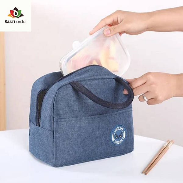 "Stylish women's insulated lunch bag in a trendy design, featuring a spacious interior and durable handles, perfect for keeping meals fresh on the go."