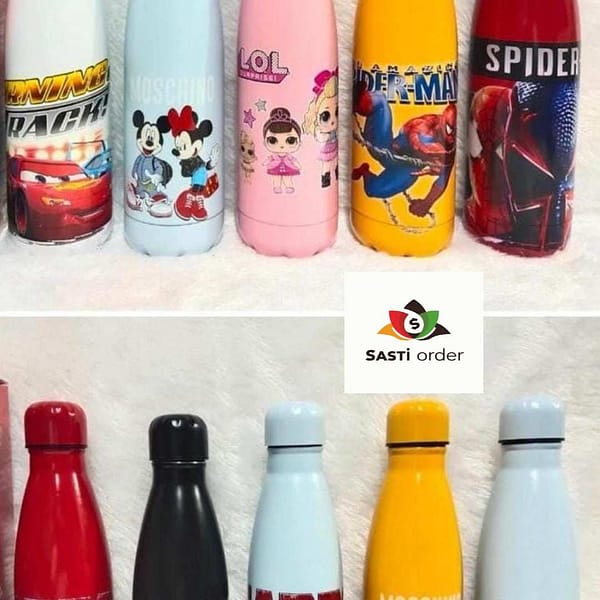 "Hot & Cold Stainless Steel Bottle with double-wall insulation for maintaining beverage temperatures."