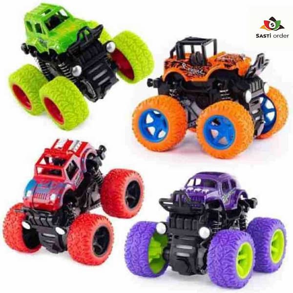 "Zap Car Toy for Kids with bright colors, flashing lights, and sound effects speeding on a smooth surface"