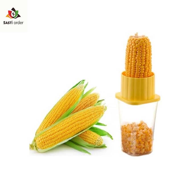 "Ergonomic Corn Cutter tool for removing kernels from the cob easily"