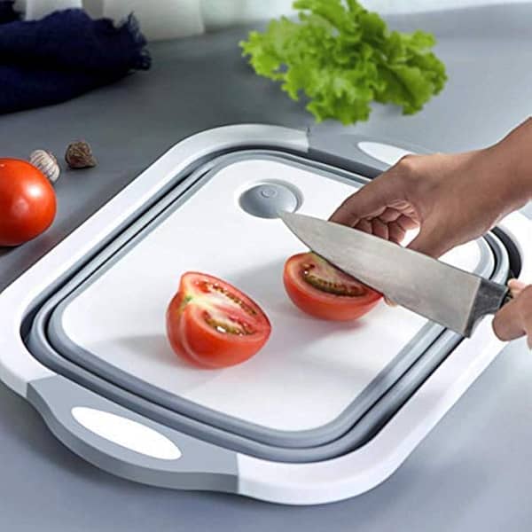 3 In1 Folding Cutting Board Washing Basin Draining Water