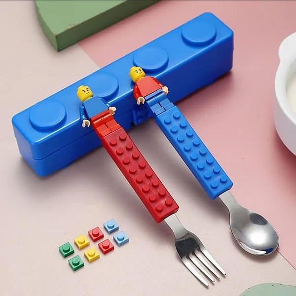 Stainless Steel Building Blocks Cutlery Set of 3
